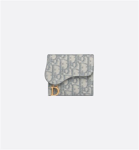 saddle long wallet blue dior oblique jacquard|saddle lotus wallet Dior.